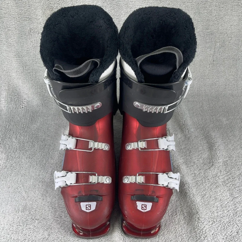 Salomon Ski Boots RT Junior 26-26.5 305mm Red T3 Downhill 3-Buckle Alpine